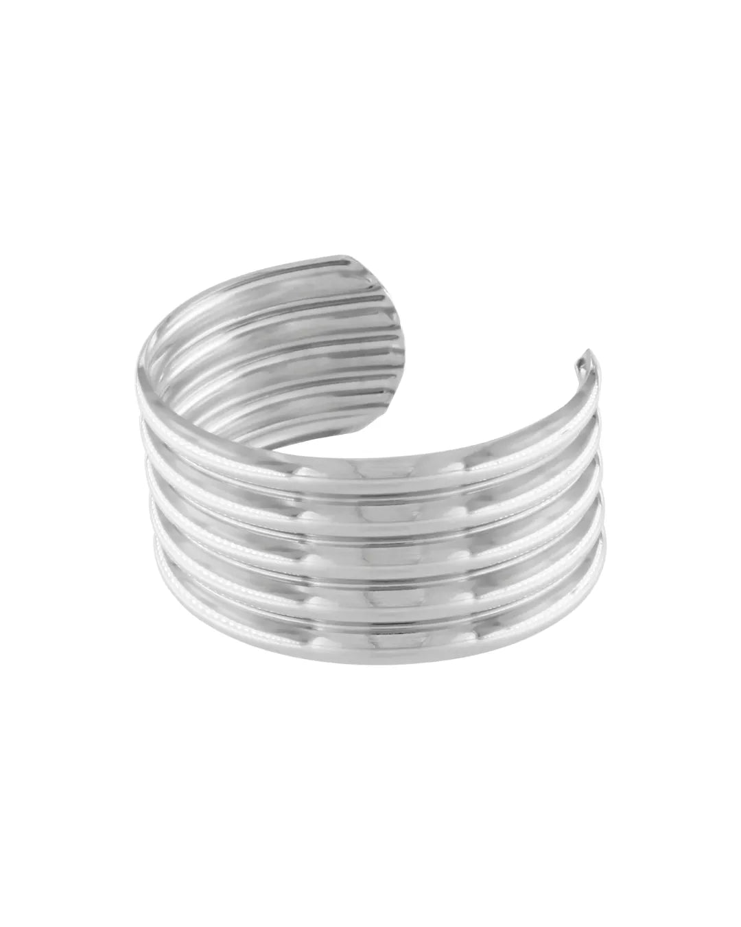 Courage Waterproof Multi Row Cuff Bracelet Silver Plating, DNSK Copenhagen