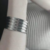 Courage Waterproof Multi Row Cuff Bracelet Silver Plating, DNSK Copenhagen