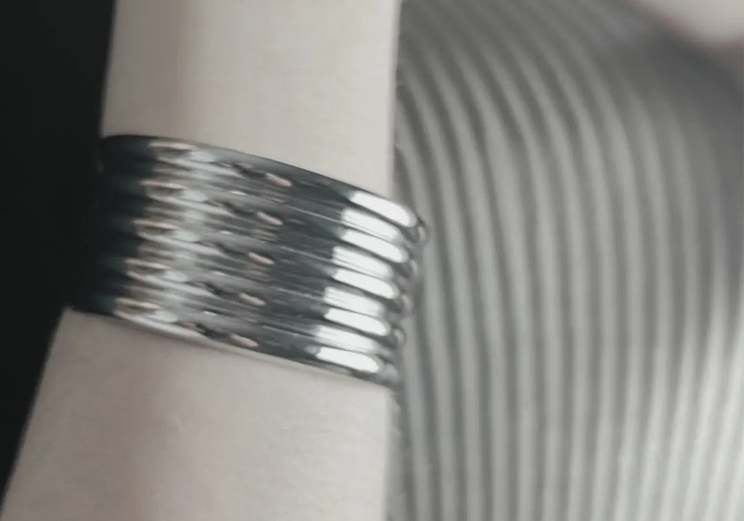 Courage Waterproof Multi Row Cuff Bracelet Silver Plating, DNSK Copenhagen