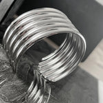 Courage Waterproof Multi Row Cuff Bracelet Silver Plating, DNSK Copenhagen