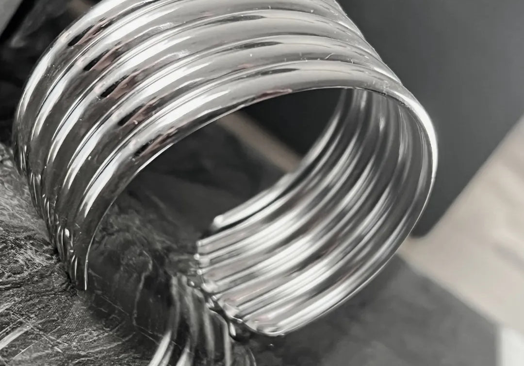 Courage Waterproof Multi Row Cuff Bracelet Silver Plating, DNSK Copenhagen