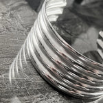 Courage Waterproof Multi Row Cuff Bracelet Silver Plating, DNSK Copenhagen