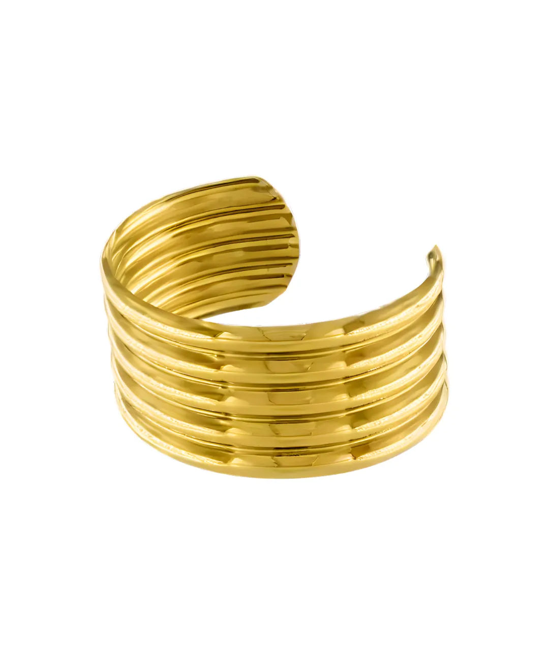 Courage Waterproof Multi Row Cuff Bracelet 18K Gold Plating Plating, DNSK Copenhagen