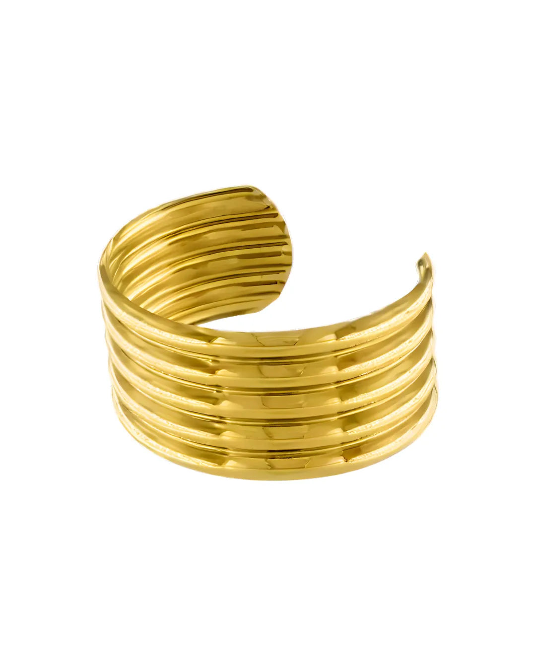 Courage Vandfast Flerrækket Cuff armbånd Armbånd 18K Guldbelagt Plating, DNSK Copenhagen