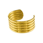 Courage Vandfast Flerrækket Cuff armbånd Armbånd 18K Guldbelagt Plating, DNSK Copenhagen