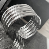 Courage Waterproof Multi Row Cuff Bracelet Plaqué Or 18K Plaqué