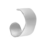 Courage Waterproof Declaración Curva Cuff Pulsera plateada, DNSK Copenhagen