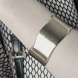 Courage Waterproof Statement Curve Cuff Bracelet Silver Plating