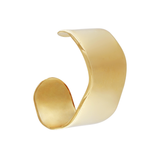 Courage Waterproof Courbe de déclaration Cuff Bracelet Plaqué Or 18K Plaqué