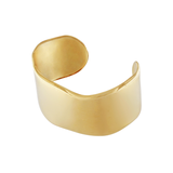 Courage Waterproof Courbe de déclaration Cuff Bracelet Plaqué Or 18K Plaqué