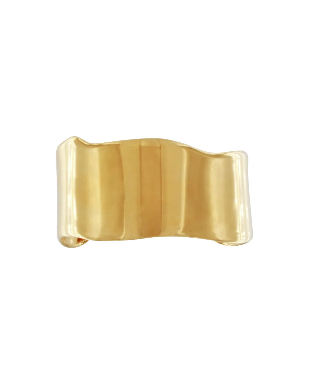 Courage Waterproof Courbe de déclaration Cuff Bracelet plaqué or 18K, DNSK Copenhagen