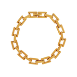 Passion Waterproof Square Link Bracelet 18K Gold Plating