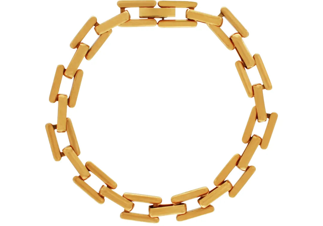 Passion Waterproof Bracelet à maillons carrés plaqué or 18K, DNSK Copenhagen
