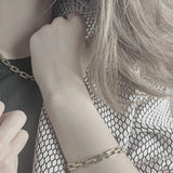 Passion Waterproof Square Link Bracelet 18K Gold Plating, DNSK Copenhagen