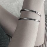 Passion Waterproof Open Cuff Bracelet Silver Plating
