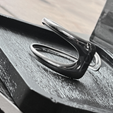 Passion Waterproof Open Cuff Bracelet Silver Plating