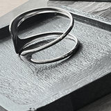 Passion Waterproof Open Cuff Bracelet Silver Plating