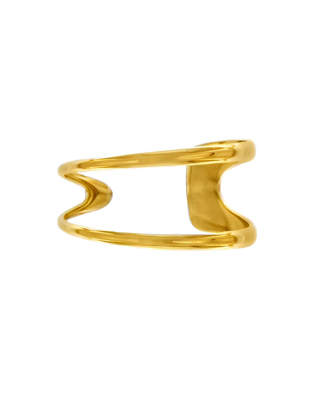 Passion Waterproof Open Cuff Bracelet 18K Gold Plating, DNSK Copenhagen