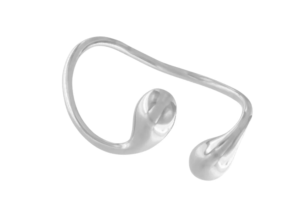 Passion Waterproof Drop Cuff Bracelet plaqué argent, DNSK Copenhagen