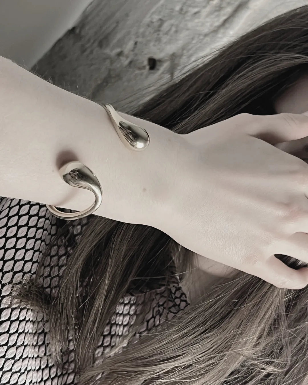 Passion Waterproof Drop Cuff Bracelet Silver Plating, DNSK Copenhagen