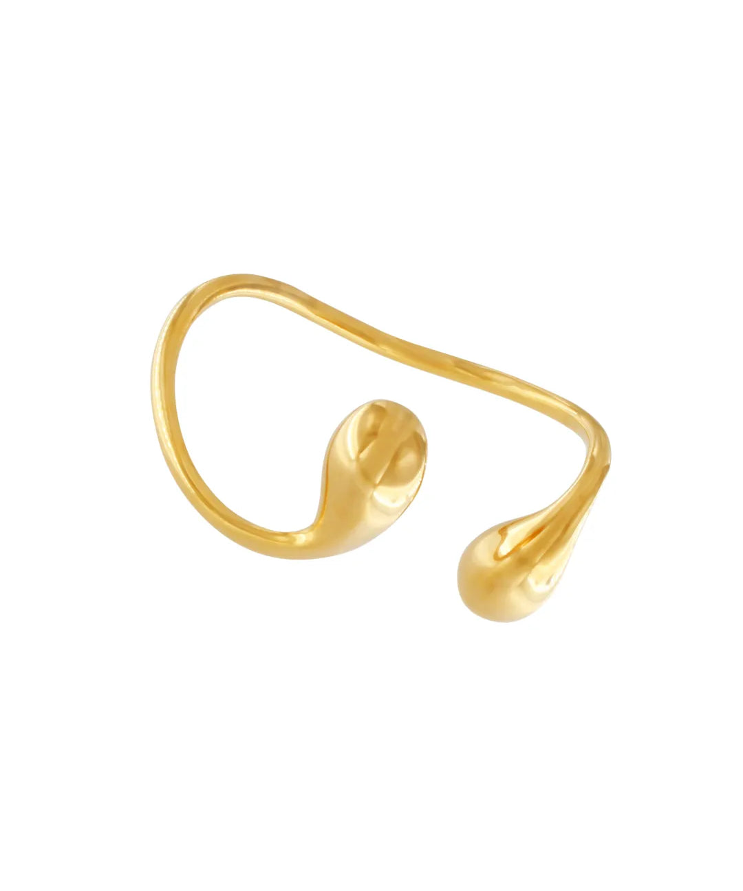 Passion Waterproof Drop Cuff Bracelet 18K Gold Plating Plating, DNSK Copenhagen