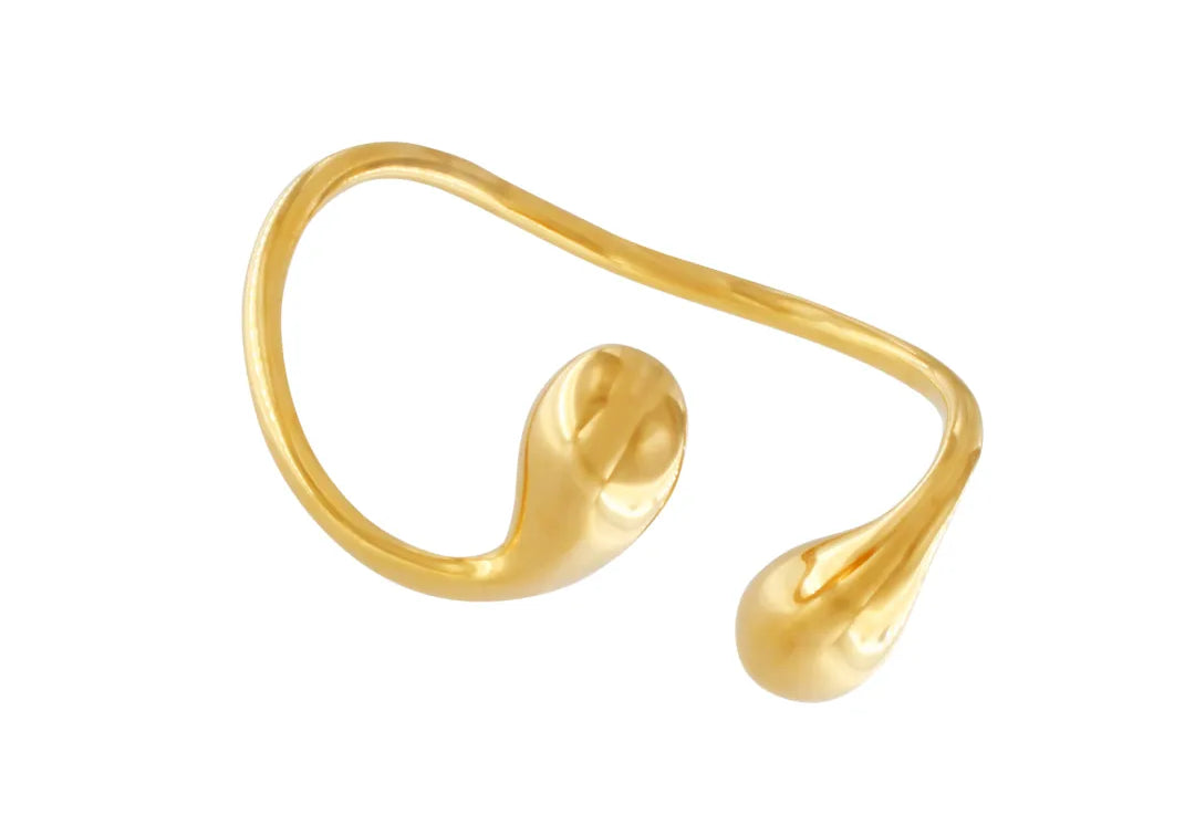 Passion Waterproof Drop Cuff Bracelet plaqué or 18K, DNSK Copenhagen