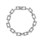 Passion Waterproof Square Link Bracelet Silver Plating, DNSK Copenhagen
