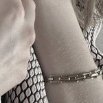 Passion Waterproof Square Link Bracelet Silver Plating, DNSK Copenhagen