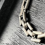 Passion Waterproof Square Link Bracelet Silver Plating