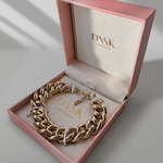 Courage Waterproof Mega Chunky Panzer Bracelet 18K Gold Plating In Box -DNSK Copenhagen