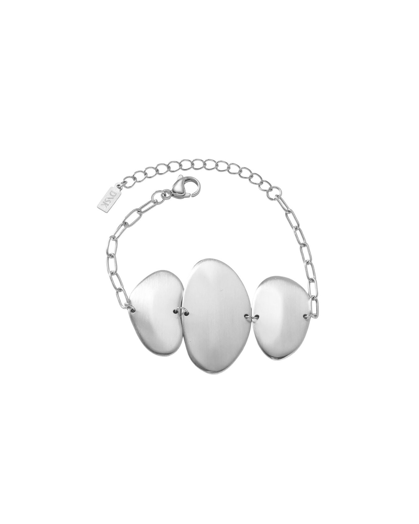 KLARA Waterproof Bracelet en acier inoxydable argenté - Finition Brushed