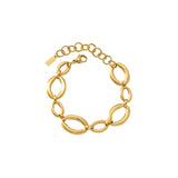 SIGRID Waterproof 18K Gold Plated Bracelet - Brushed Stainless Steel
