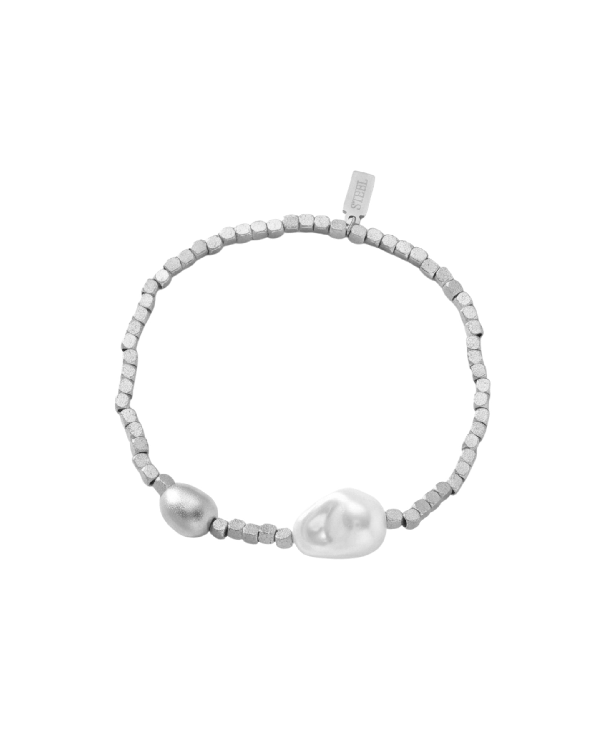 VERA Vattentåliga Armband i silverfärgat rostfritt stål – Sanded-finish