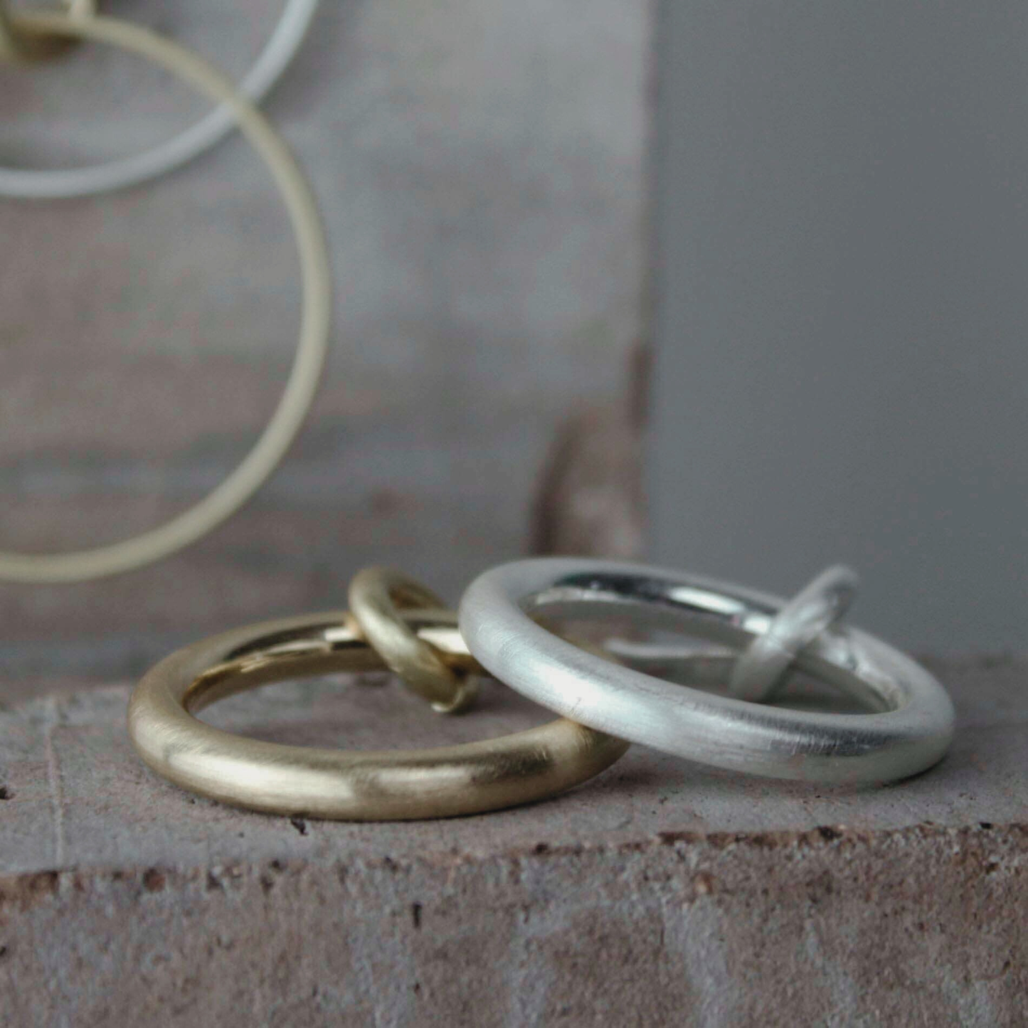 Tula Adjustable Chunky Ring Necklace Silver Plating I Dansk Copenhagen