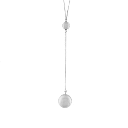 Tabitha Adjustable Ball Necklace Silver Plating I Dansk Copenhagen