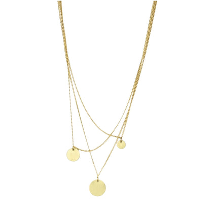 Theia Triple Dot Necklace Gold Plating