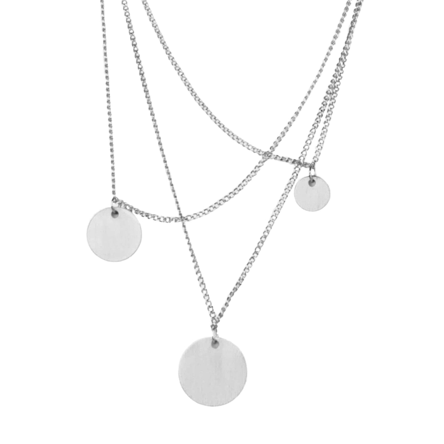 Theia Triple Dot Necklace Silver Plating