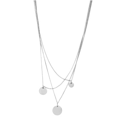 Theia Triple Dot Necklace Silver Plating