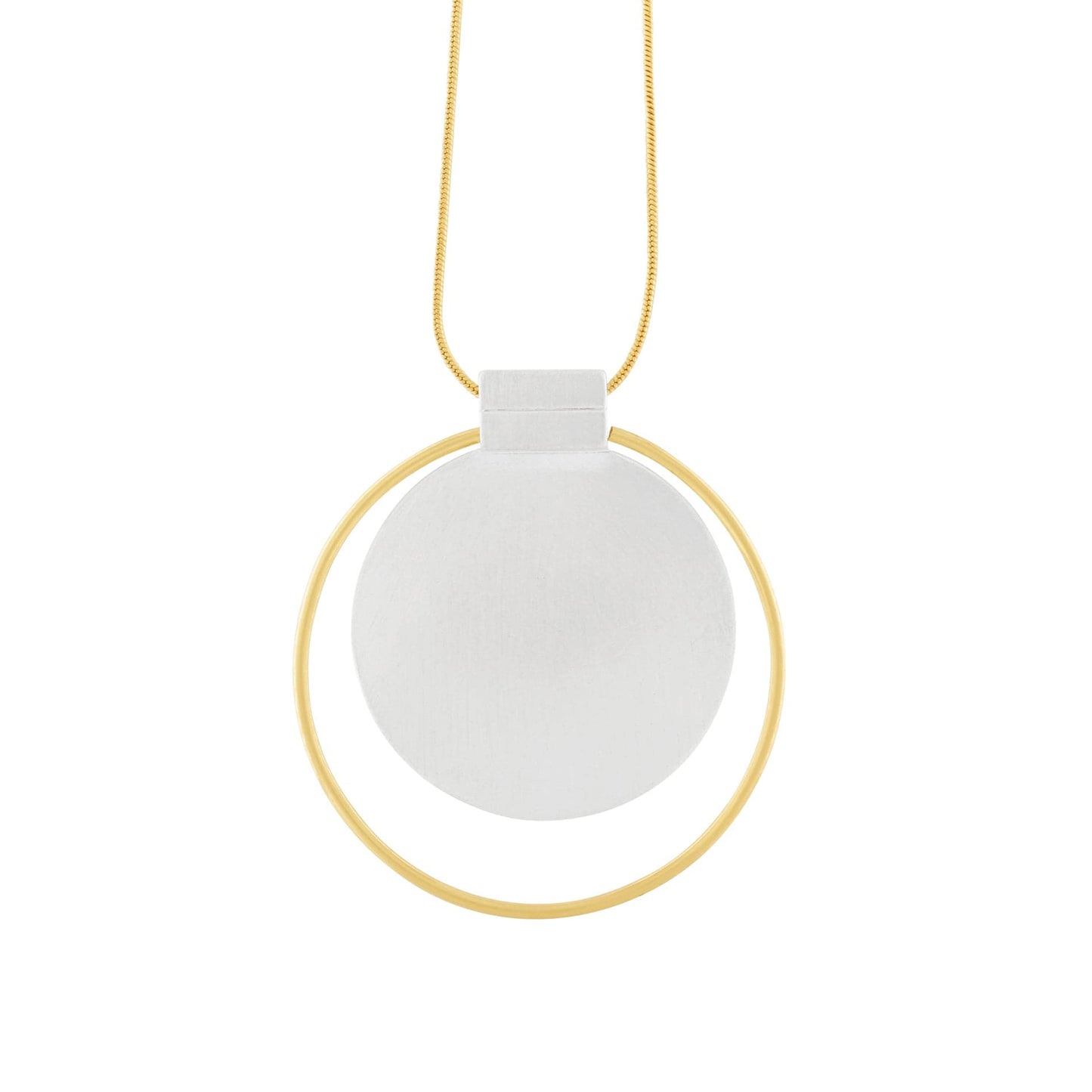 Vanity Adjustable 2 Tone Circle Necklace Gold Plating I Dansk Copenhagen