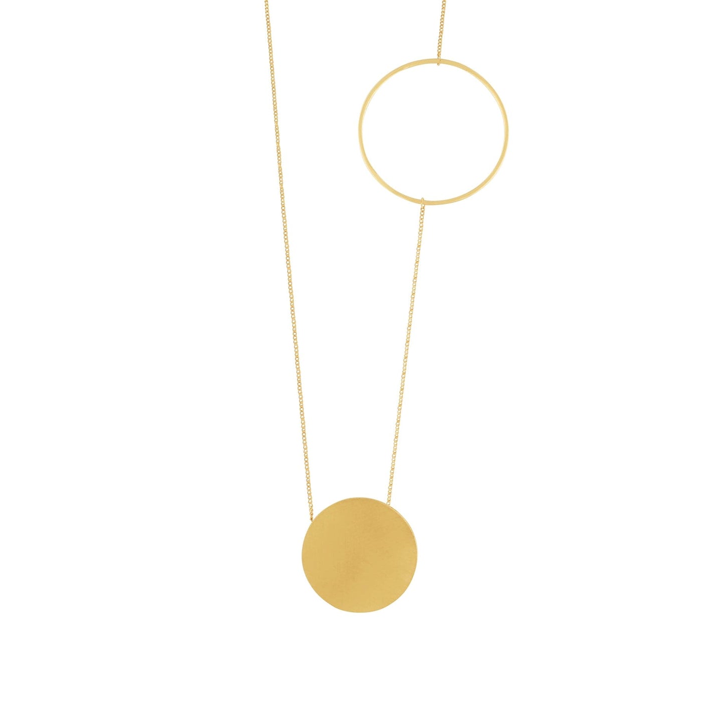 Vanity Adjustable Mega Circle Necklace Gold Plating I Dansk Copenhagen