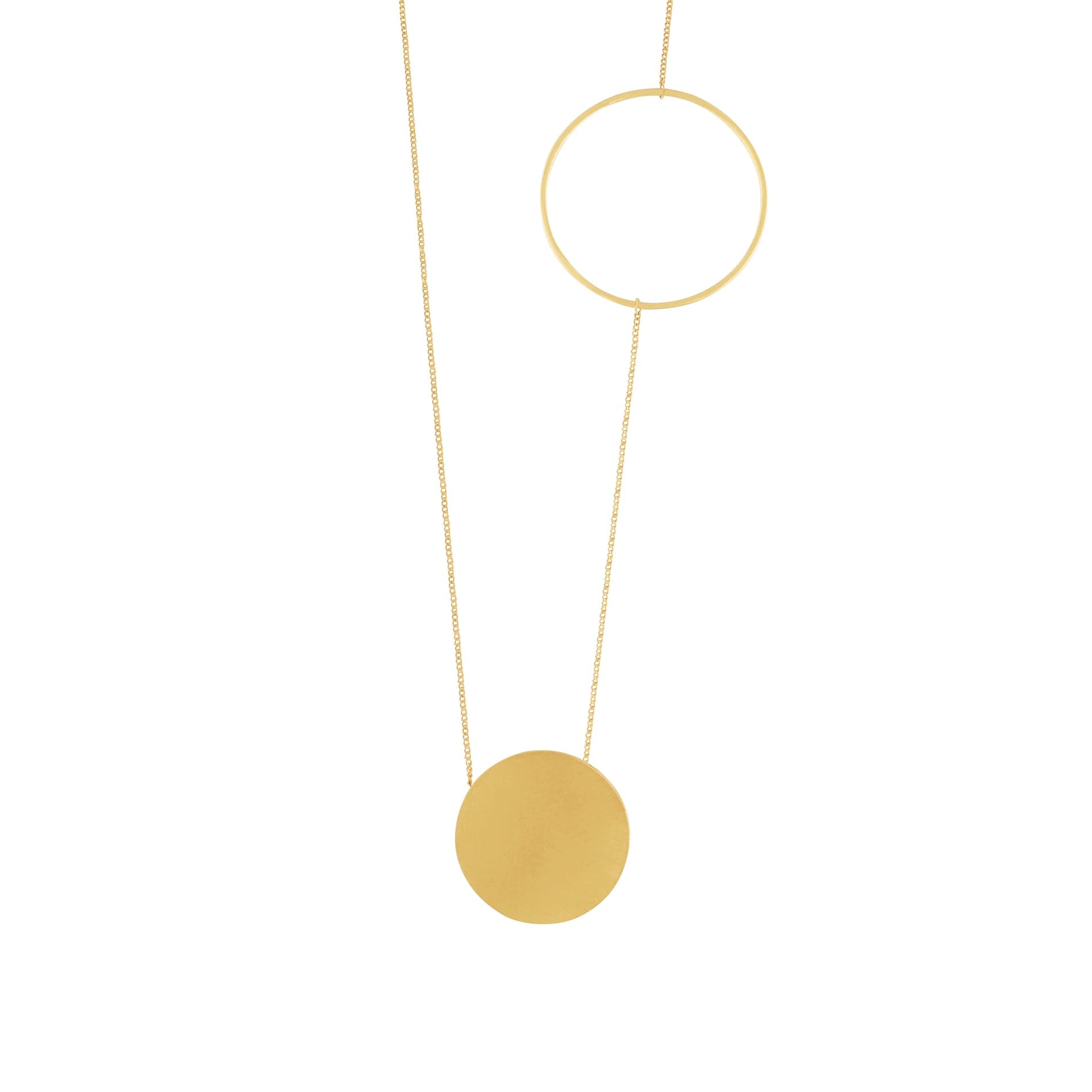 Vanity Adjustable Mega Circle Necklace Gold Plating I Dansk Copenhagen