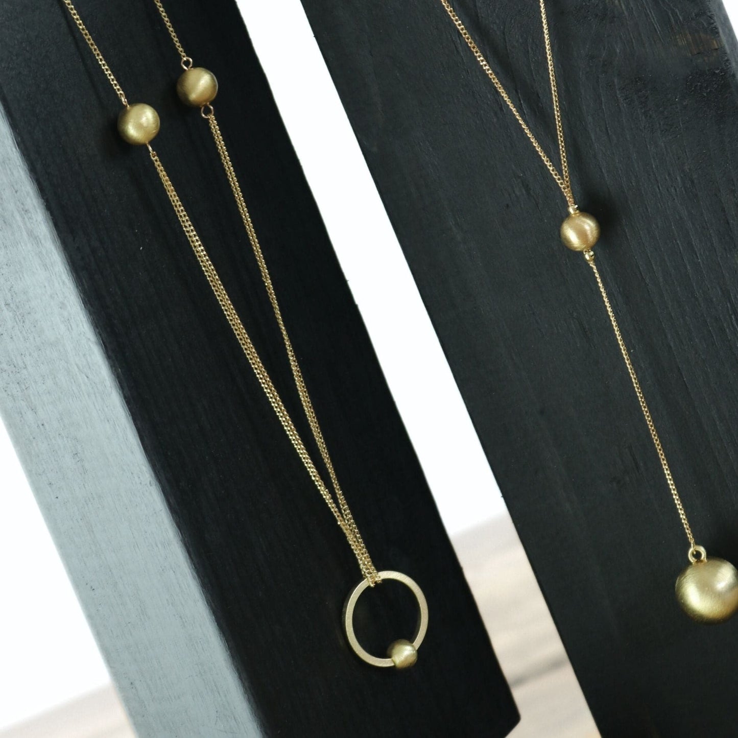 Tabitha Adjustable Multi Ball Necklace Gold Plating I Dansk Copenhagen