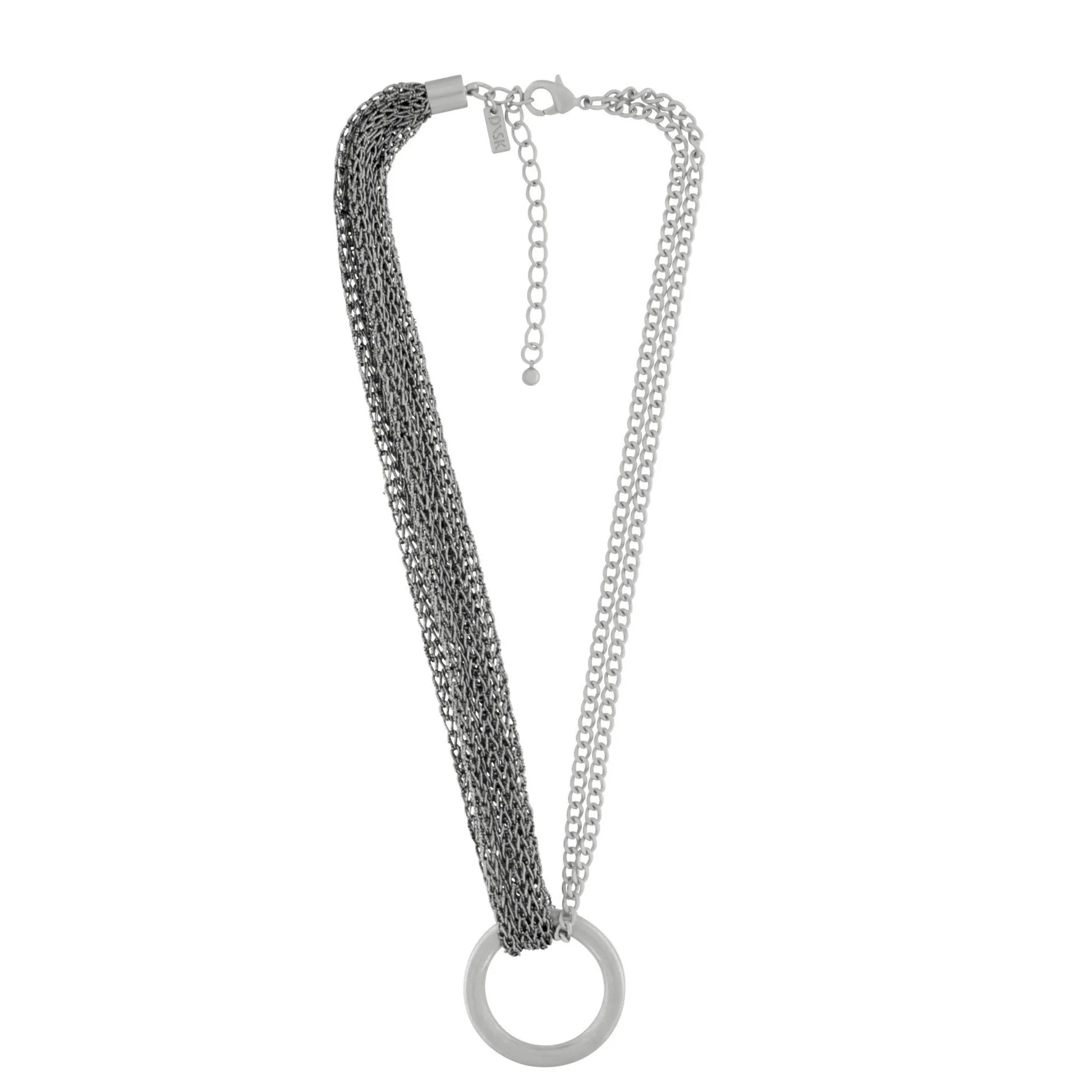 Anastazia IN:STORE Knittet Mega Ring Necklace Silver PlatingDNSK Copenhagen