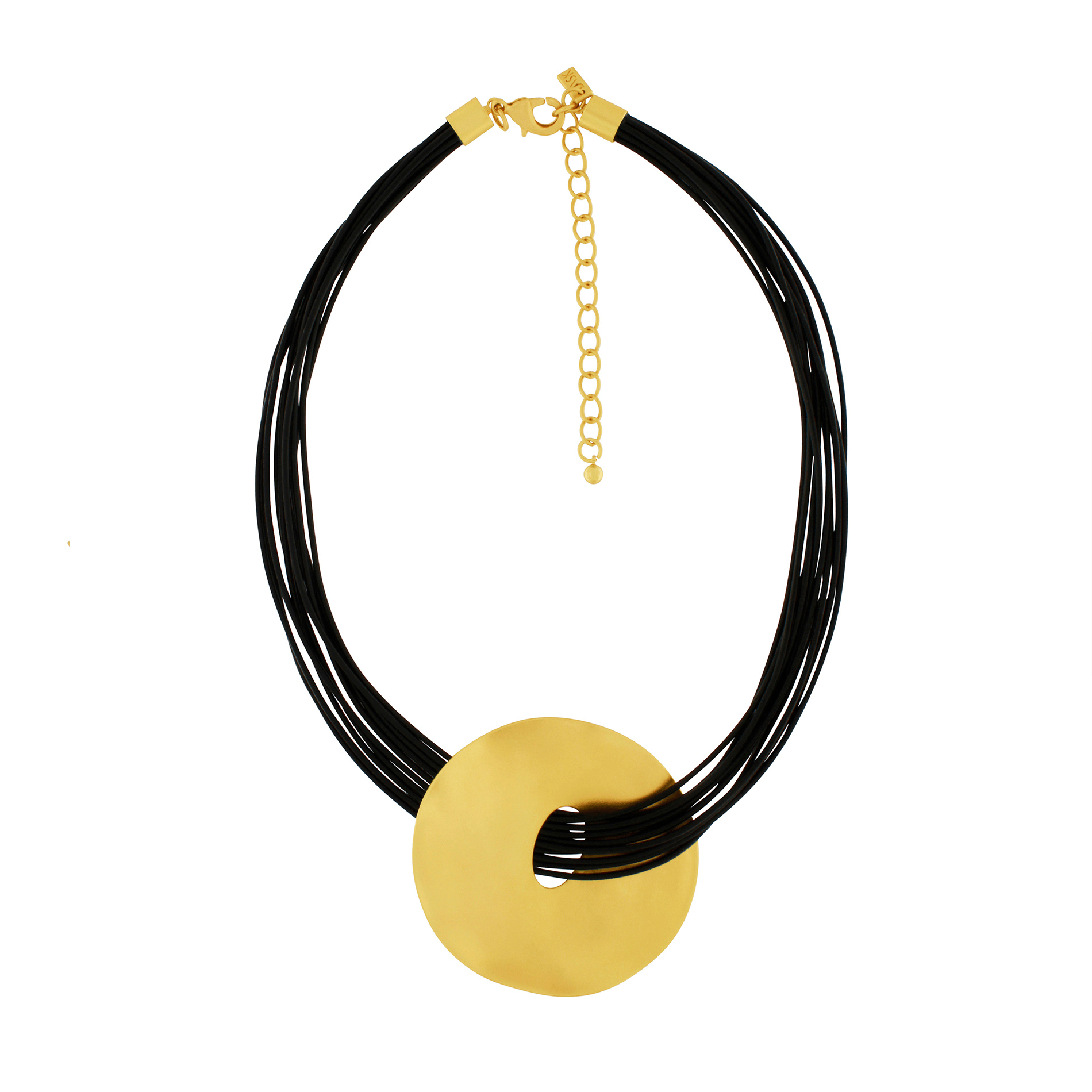 Nostalgia Short Donut Leather Necklace Gold Plating – DNSK Copenhagen