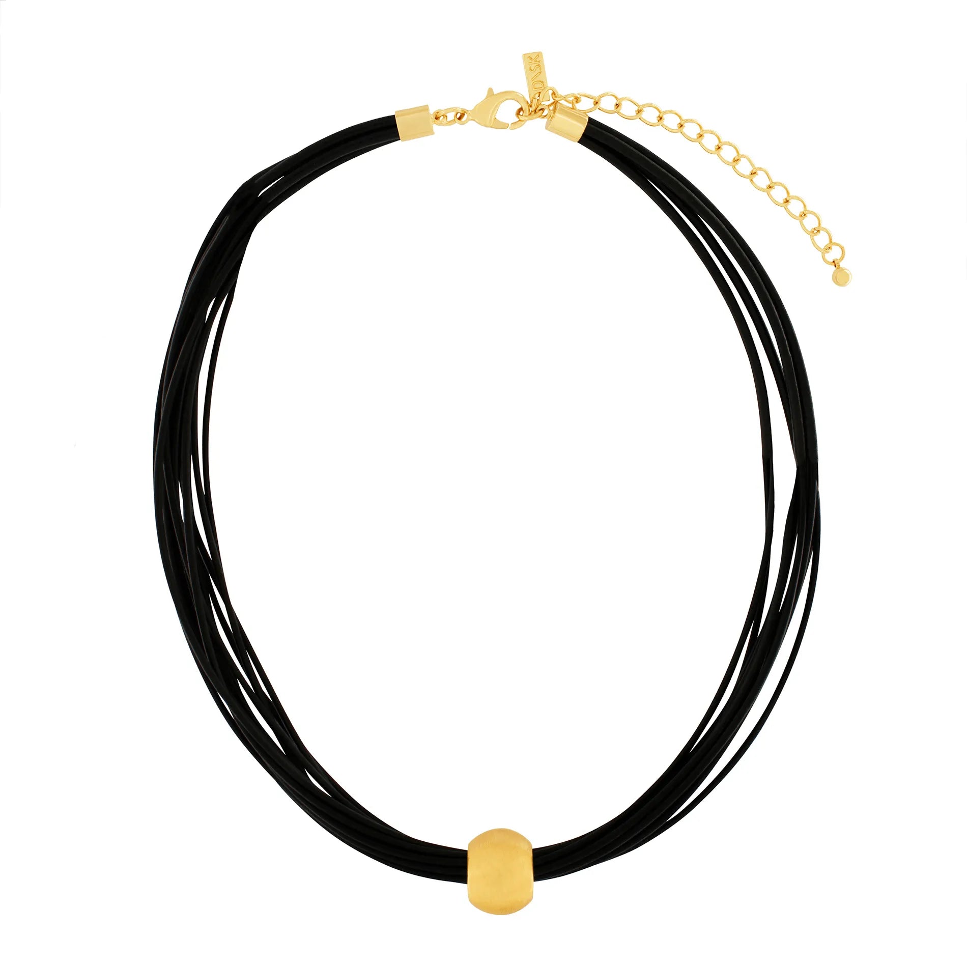 Nostalgia Short Ball Leather Necklace Gold PlatingDNSK Copenhagen