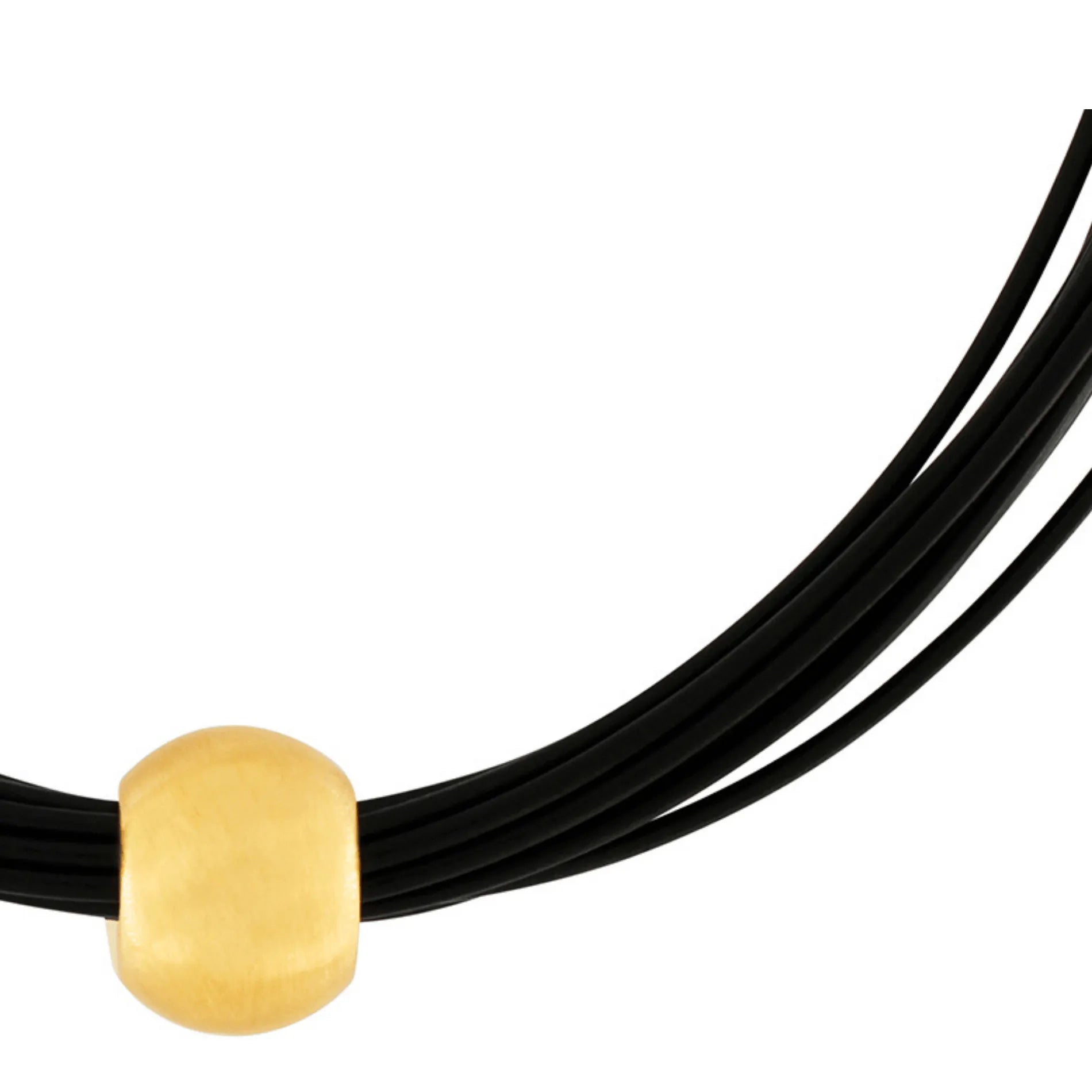 Nostalgia Short Ball Leather Necklace Gold PlatingDNSK Copenhagen