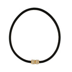 Audrey IN:STORE Short Magnet Crystal Leather Necklace Gold Plating -DNSK Copenhagen