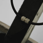 Audrey IN:STORE Short Magnet Crystal Leather Necklace Gold Plating -DNSK Copenhagen