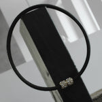 Audrey IN:STORE Short Magnet Crystal Leather Necklace Gold Plating -DNSK Copenhagen