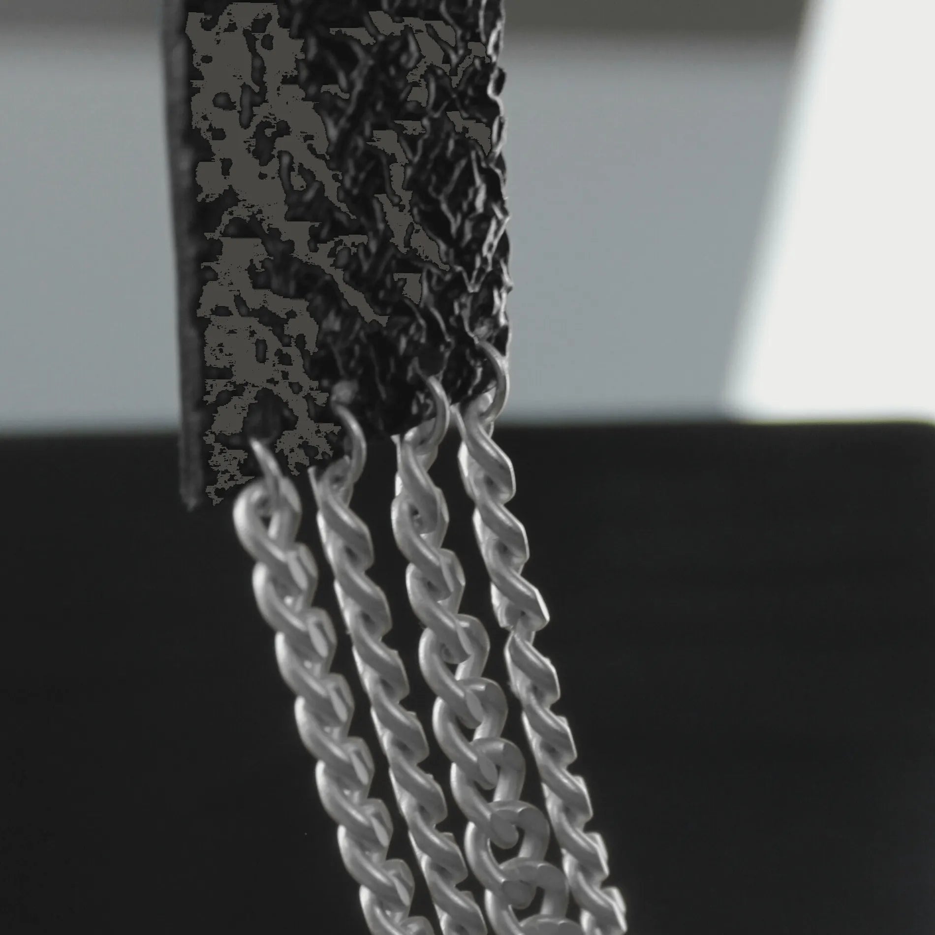 Anastazia IN:STORE Short Multi Link Leather Necklace Silver PlatingDNSK Copenhagen